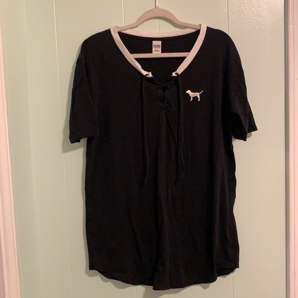 PINK Victoria's Secret Other - Victoria’s Secret PINK Sleep Lace Up Shirt